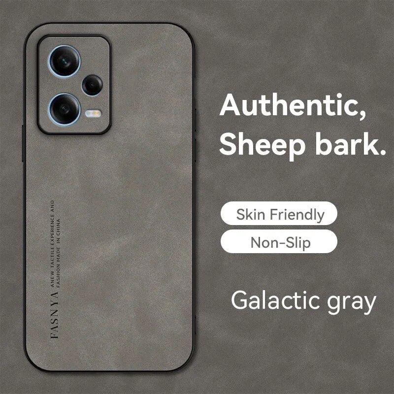 Sheepskin Leather Ring Holder Case For Xiaomi Redmi Note 13 12 Pro Plus 12S 12C 11 11S 10 10A 10C 10S 9 9S 9A 9C 9T Matte Cover