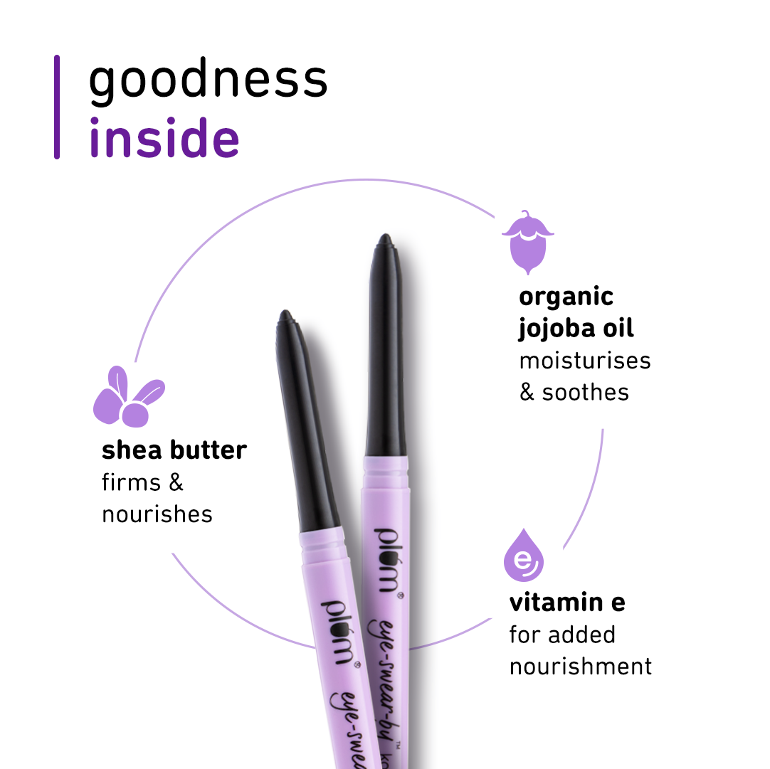 Plum Eye-Swear -By Kohl Kajal Deep-Black  0.35gm. 