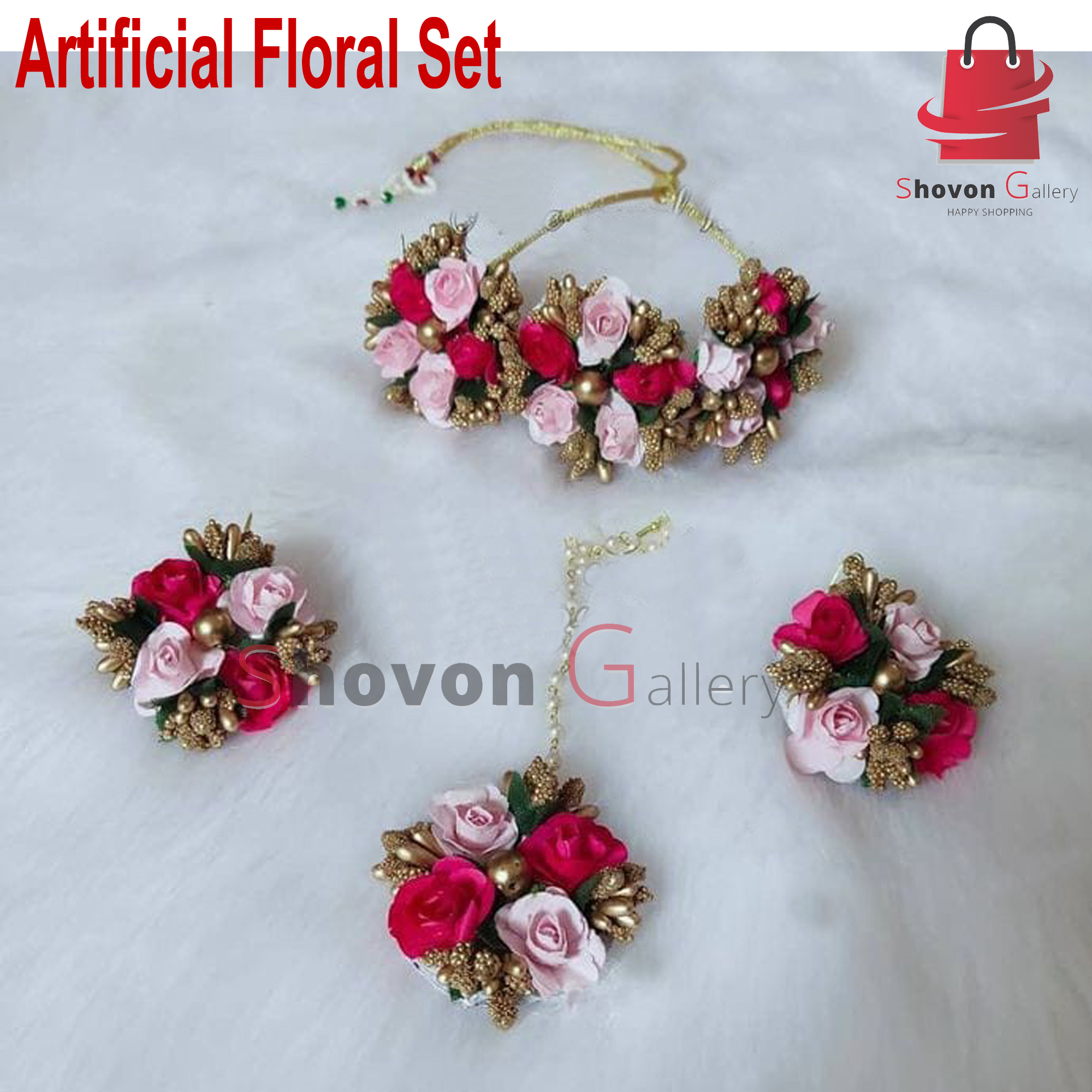 Artificial Floral Bridal/Non-Bridal Jewellery Set