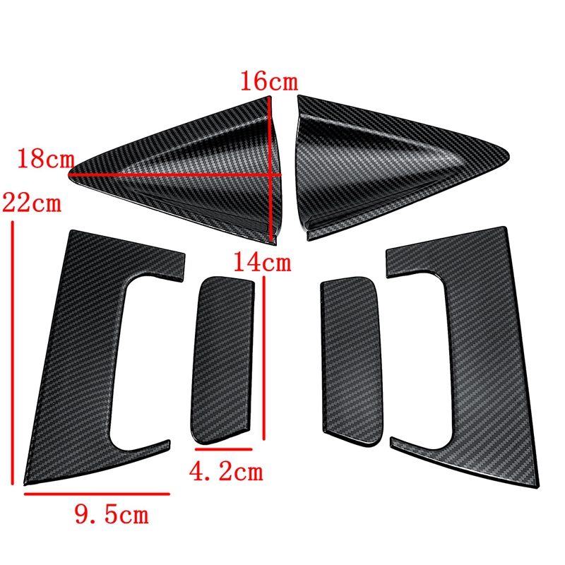 Car Carbon Fiber Side Rear Door Handle Cover Bowl Cover For Honda Hr-V Hrv 2016-2018
