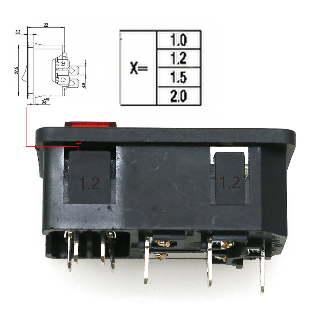 10A 250V Inlet Module Plug Fuse Switch Male Power Socket 4Pin + 3Pin IEC320 C14 For Arcade Game Vending Machine DIY Parts. 