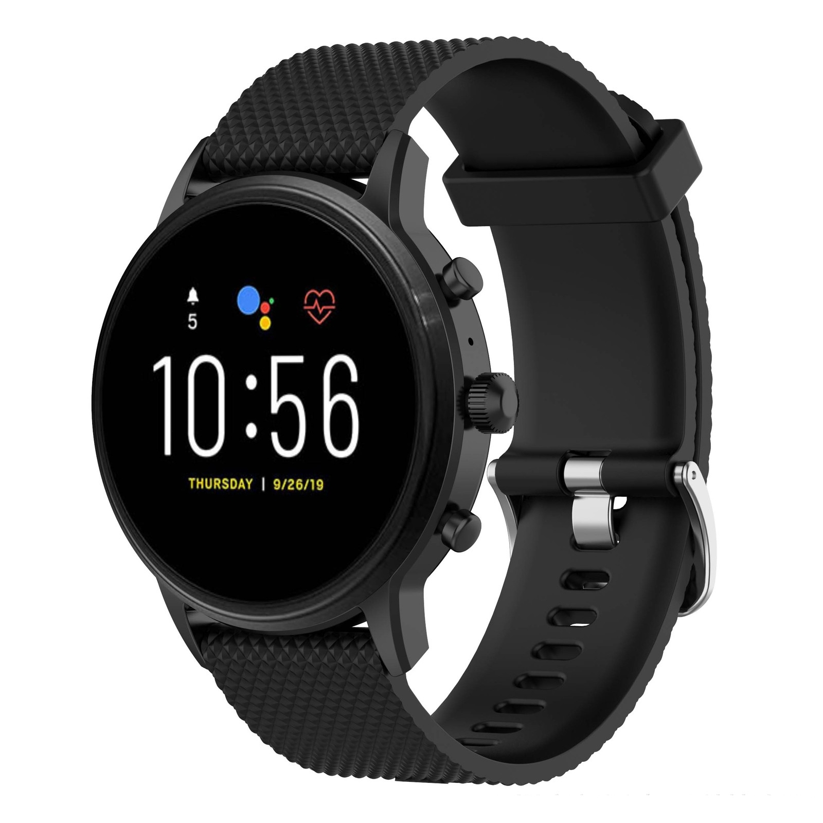 22mm Texture Silicone Wrist Strap Watch Band for Fossil Gen