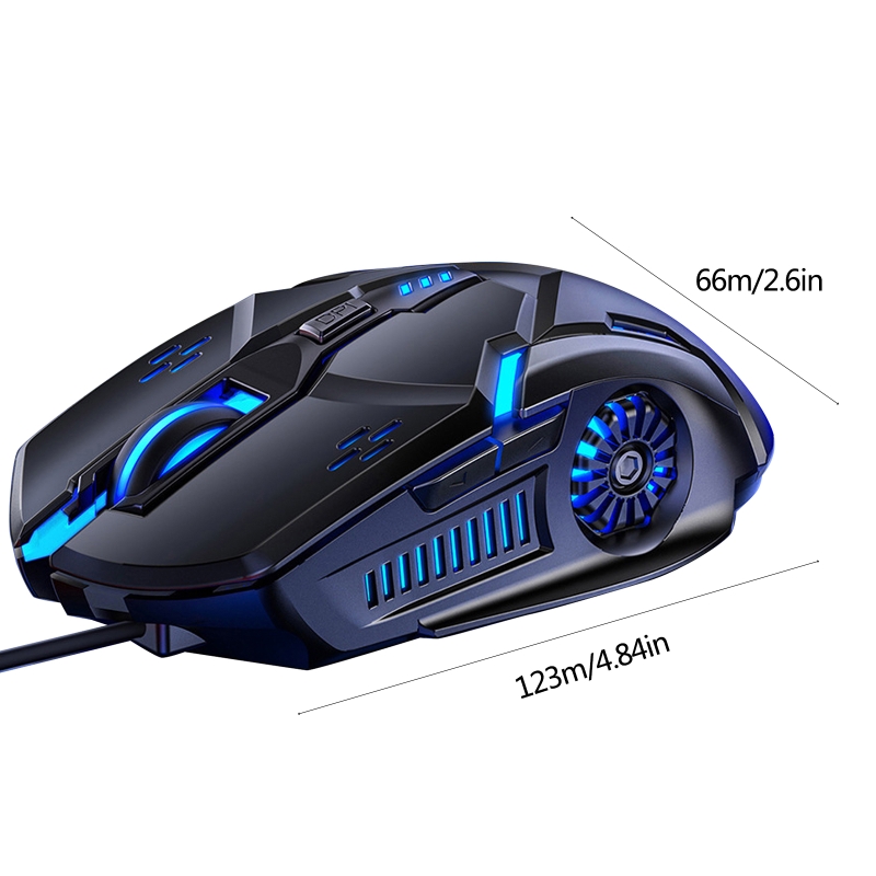 （NEW）aming  Mouse 5 Wired 6d nous aming Mechanical Computer Mouse(Sound Click). 