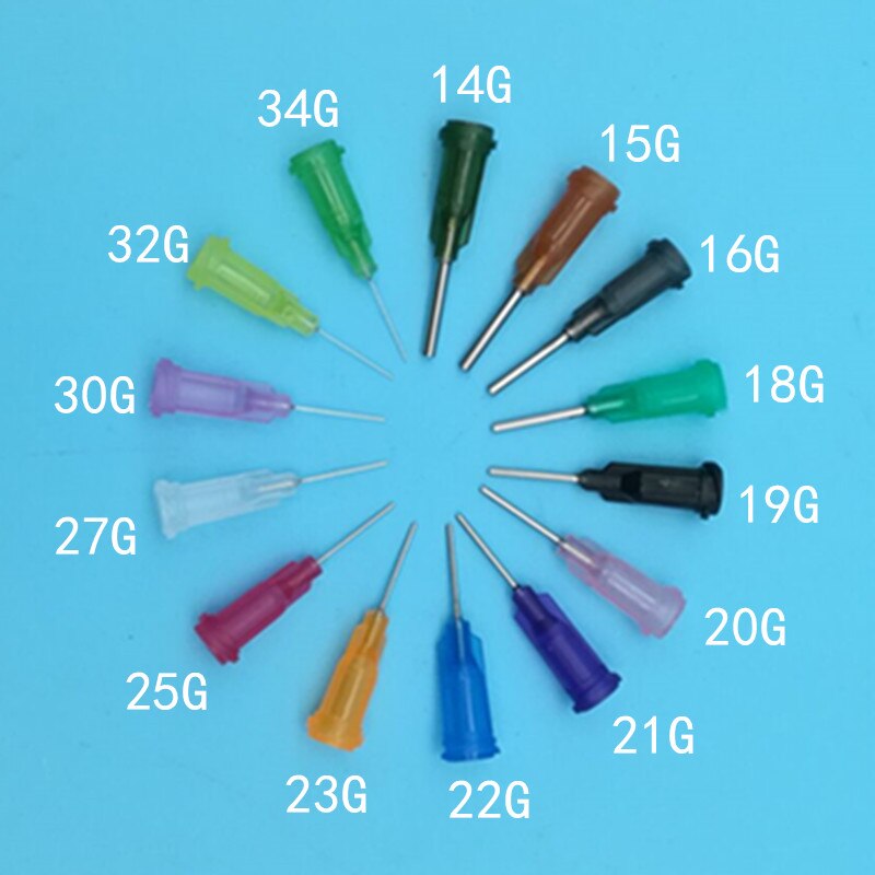 【VisioN Shop】100pc/lot blunt point needle syringe tip for solder paste UV glue other Dispensing needle Tip. 