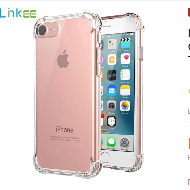 iPhone 7 Phone Case, iPhone 8 Phone Case, Clear Shockproof Bumper Cover se Transparent Silicon TPU Casing