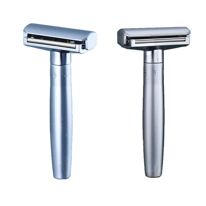 Whityle Adjustable Safety Razor Double Edge Shaving Razor With Auxiliary Rolling Axis For Man 10 pcs Blades Inside. 