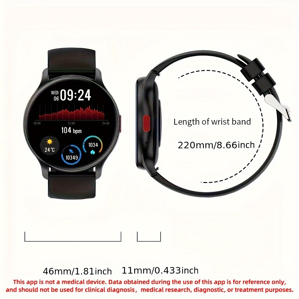 1.43 Inch Full Touch Screen Round Wireless Wireless Call Watch Smart Watch, With 100 Sports Modes Exercise Fitness Tracker, Voice Calling Always On Display Smart Watch For Men Women. 