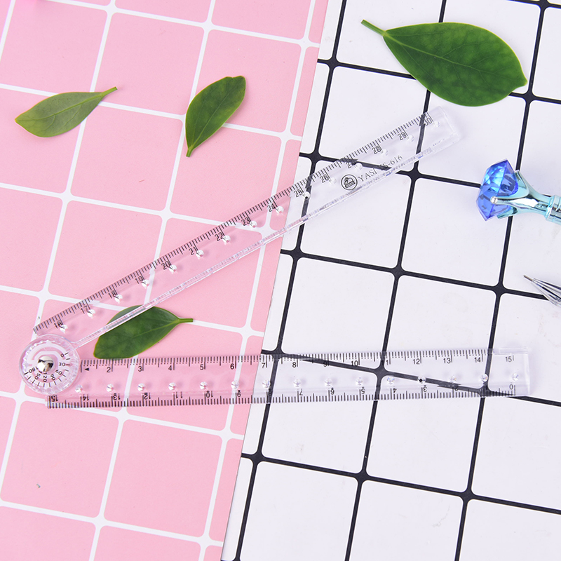 New clear platic acrylic folding traight ruler 30cm drawing kid chool upplie