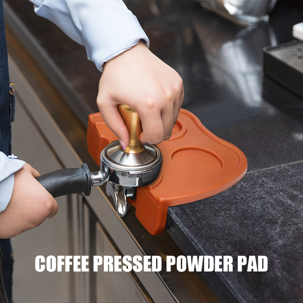 Coffee Tamper Mat Tamping Rest Holder Antiskid Corner Edge Powder Pad