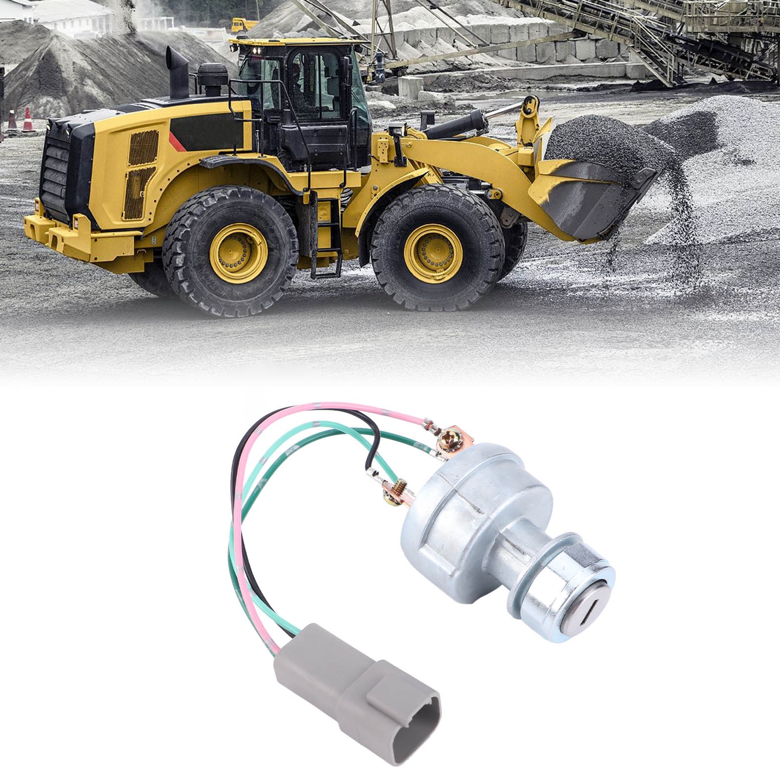 Ignition Switch Key Set 110-7887 High Sensitivity Aluminium Alloy Easy Operation for Caterpillar D3K2 LGP D3K2. 