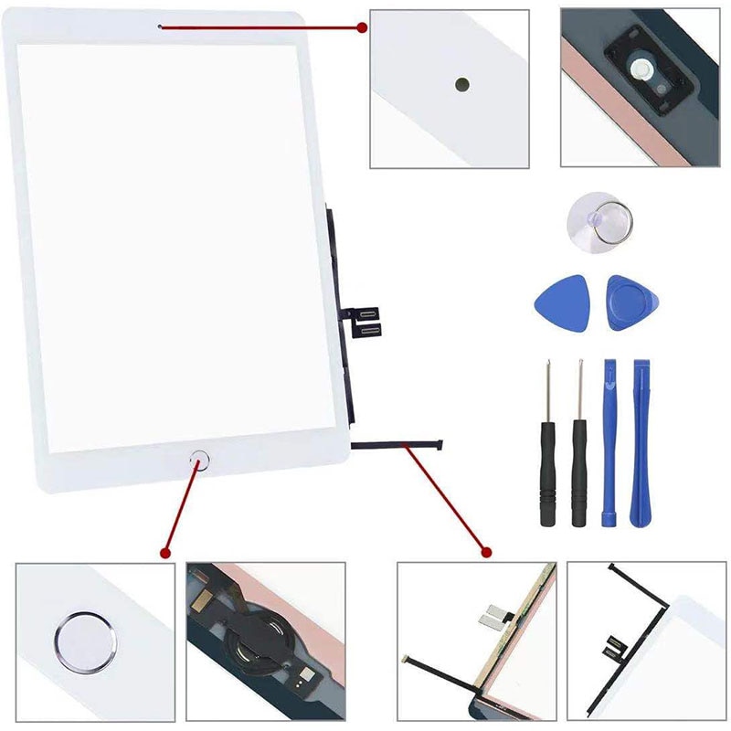 New For iPad 8 8th Gen 2020 A2270 A2428 A2429 10.2 LCD Outer Touch Screen Digitizer Front Glass Display Touch Panel Replacement. 