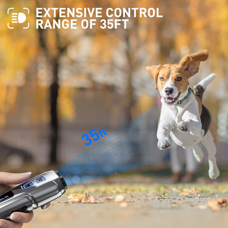 Dog Repeller Ultrasonic Pet Anti Barking Stop Control Bark Training Device High Power Dog Repellent with LED Flashlight. 