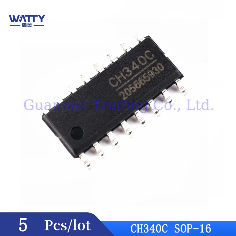 5Pcs/Lot CH340C SOP-16 USB to Serial Chip Circuit Part