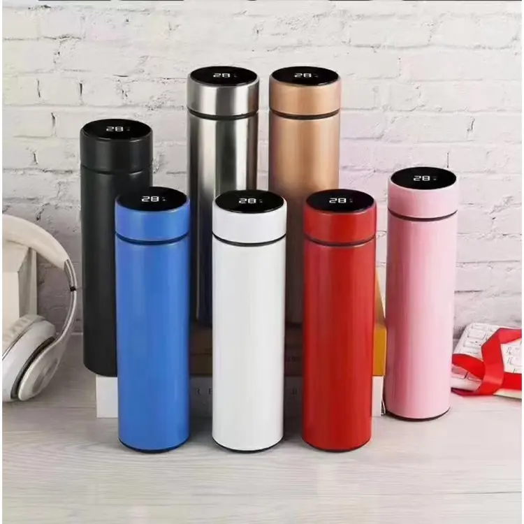 500ML Portable Smart Thermos Cup White