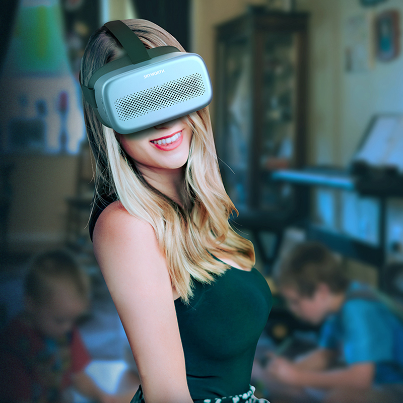 Skyworth S802 4K VR Helmet All-in-one Machine Panoramic Sound Smart VR Glasses Smart Home Game New. 