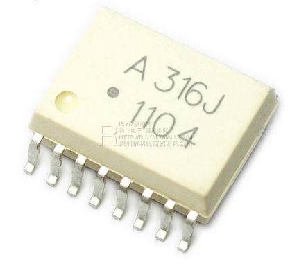 2Pcs New HCPL-316J Optocoupler, A 316J Optocoupler, A316J Optocoupler, HCPL 316J Optocoupler