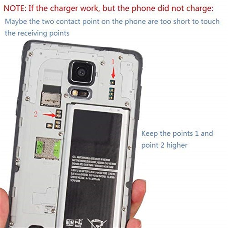 【happy one】Qi Wireless Charger Receiver Module Samsung Note 4 Apply for Qi Wireless Charging Pad 5V 750mA Black. 
