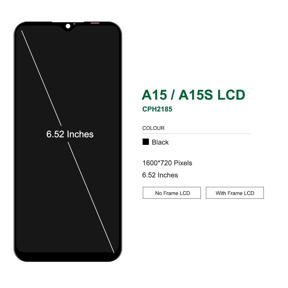 LCD With Frame For OPPO A15 A15S A16K CPH2185 CPH2179 Display Touch Screen Digitizer Assembly Replacement Parts CPH2349. 