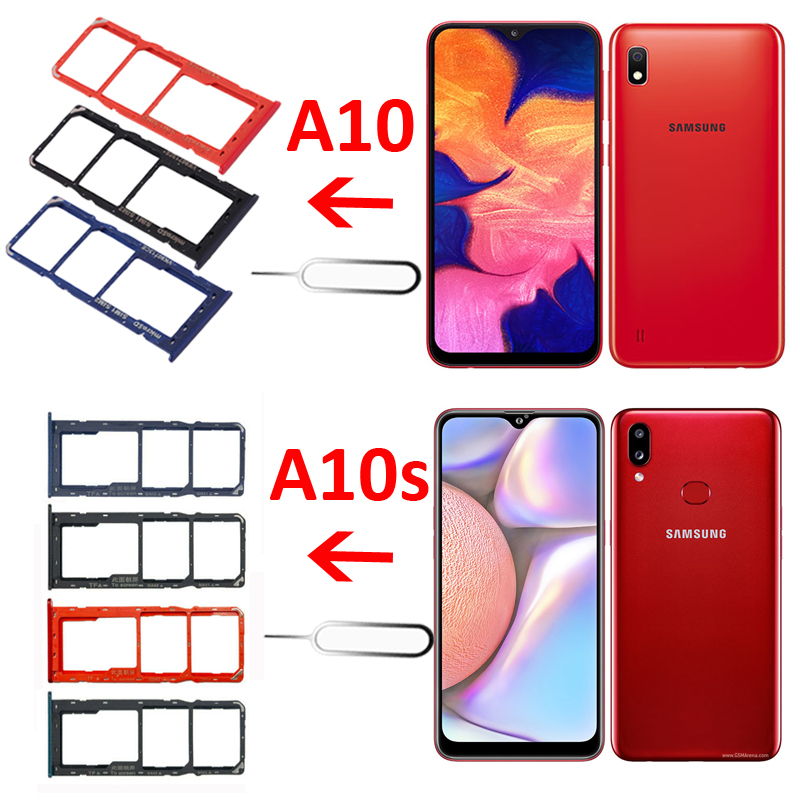 Samsung Galaxy A10 A10s Sim Tray Micro SD Card Slot with Sim Ejector Pin Replacement Part