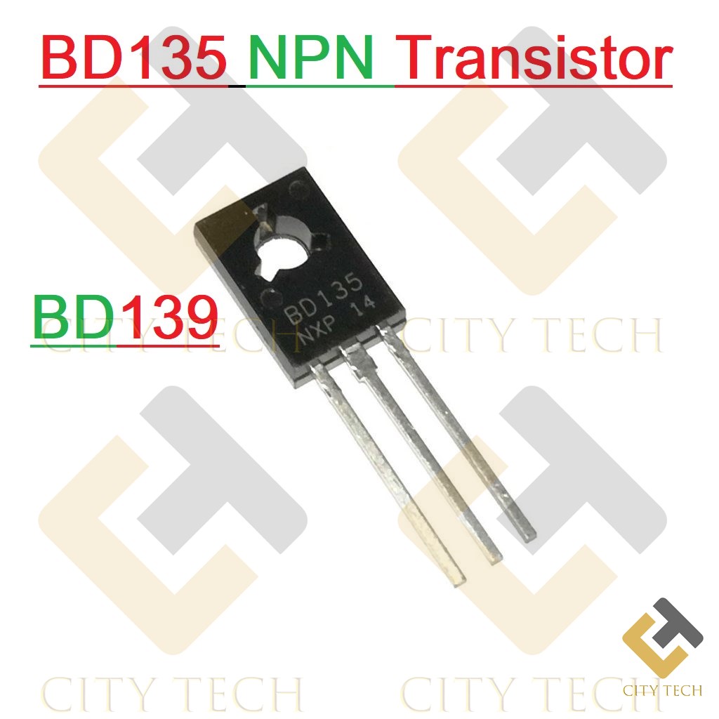 5Pcs- BD135 Transistor BD 135 NPN Power Transistor Output 45V 1.5A TO-126 Package Bipolar Transistor IC Electronics Components Electrical Circuitry & Parts. 