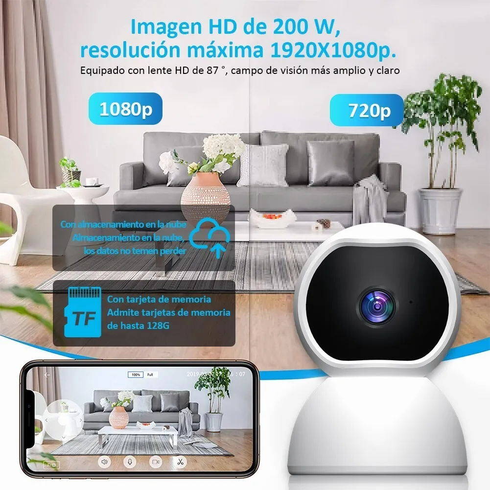Xiaovv Q12 1080P IP Camera Security Camera WiFi Wireless CCTV Camera Audible Warning Indoor Baby Monitor Pet Camera Smart Home. 