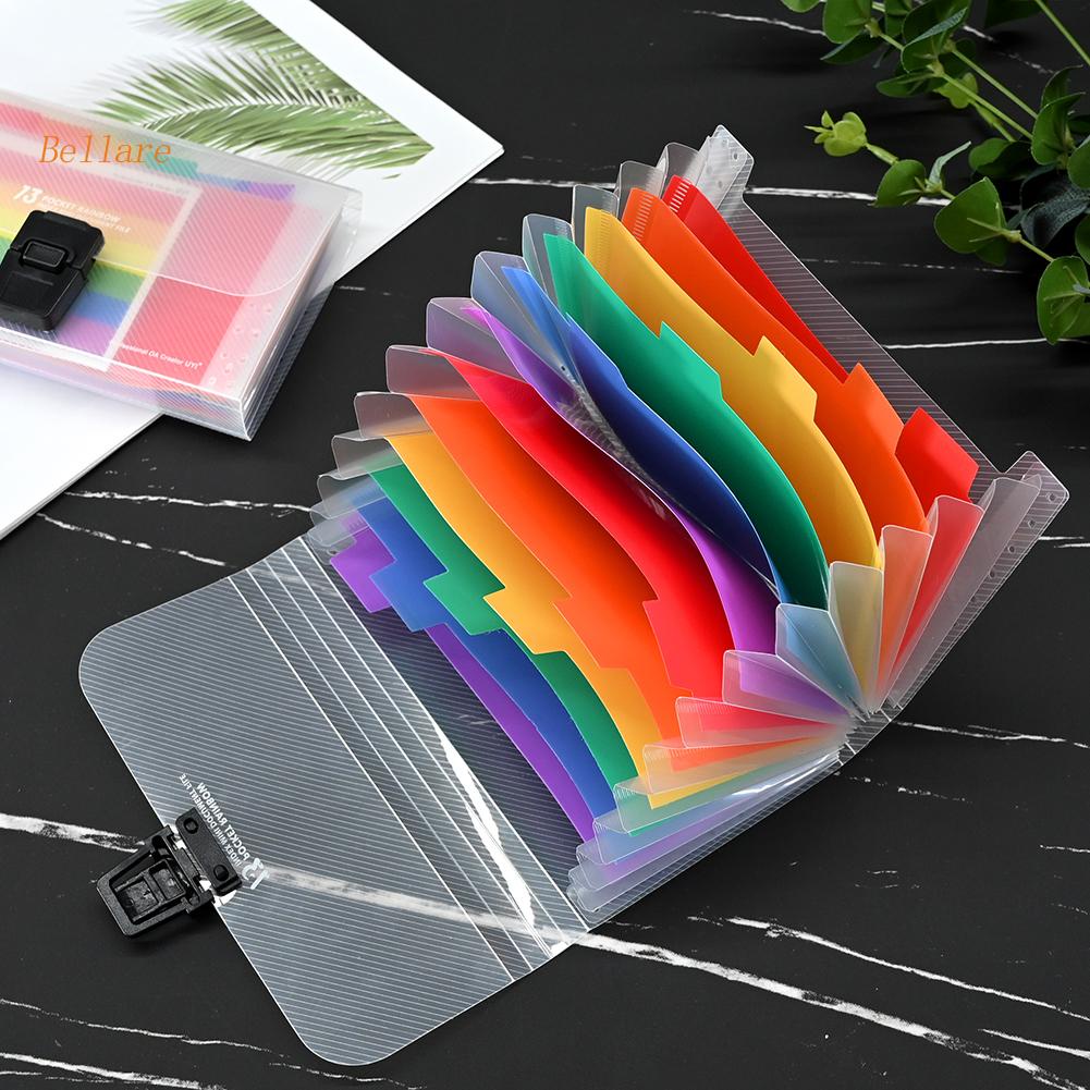 (bel-Ready)A6 Portable File Folder Storage Bag Document Binder Bill Receipt Organizer Invoice Folder. 