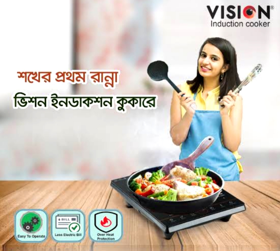 Vision Induction Cooker-RE-VSN-XI-1201 with FREE FRY PAN. 