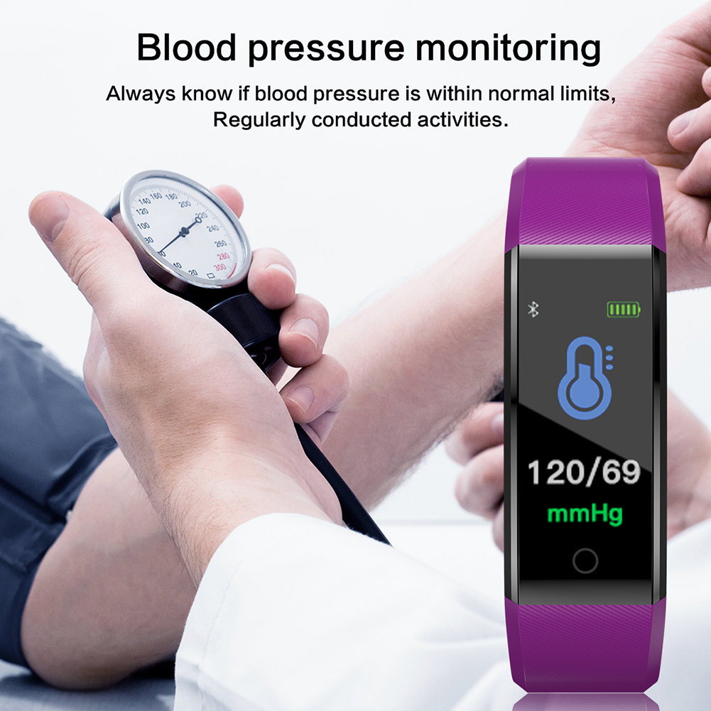 ID115 PLUS Color Screen Smart Bracelet With Dynamic Heart Rate Monitoring/Call/Message Reminder. 