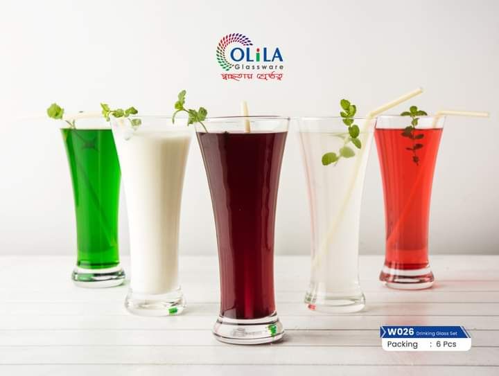 Clear Glass Juice & Lassi Glass Set - Enjoy Refreshing Beverages (250 Ml, 6 Pieces)