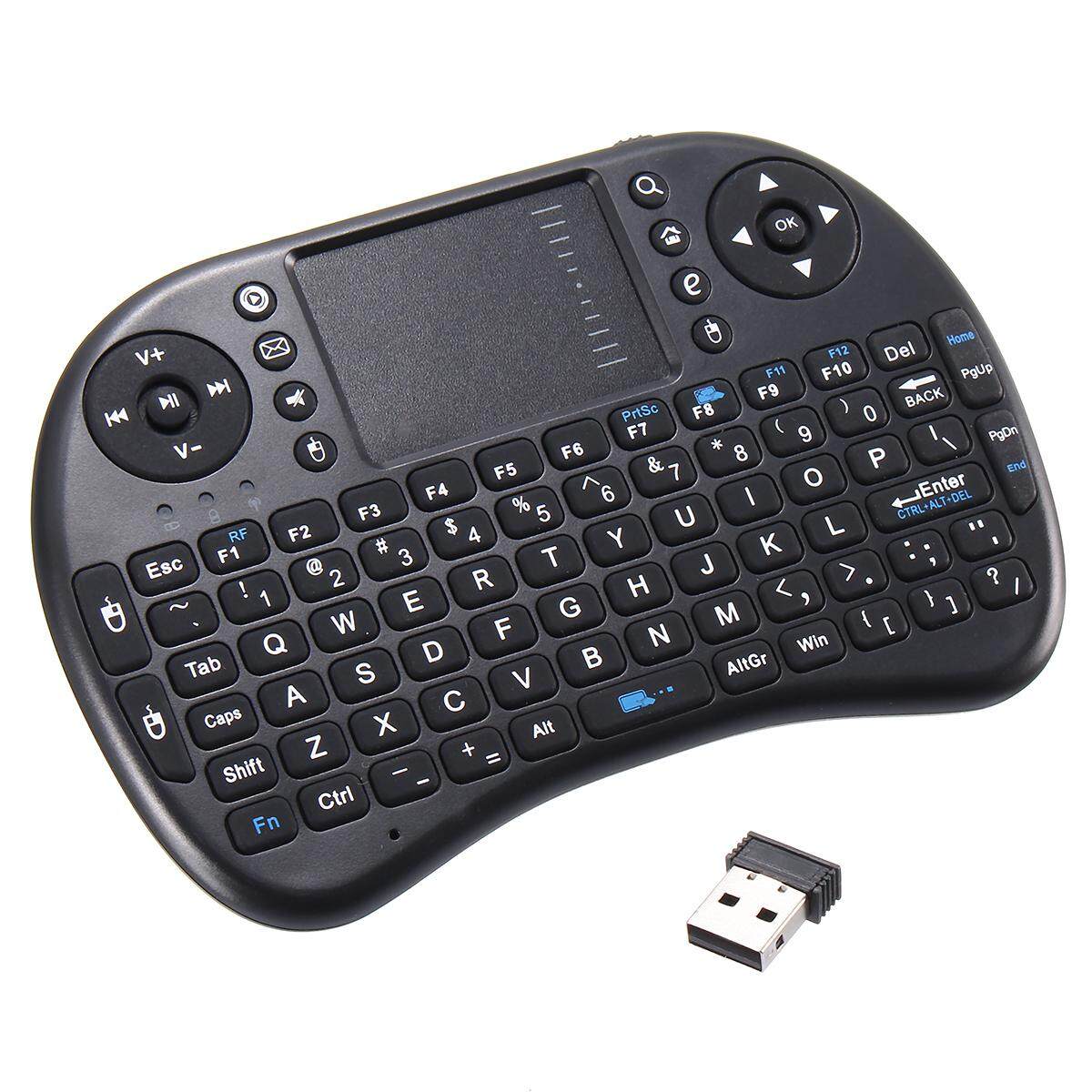iPazzPort 2.4GHz Mini Wireless QWERTY Keyboard & Mouse For HTPC X-BOX TV Player Black - Black. 