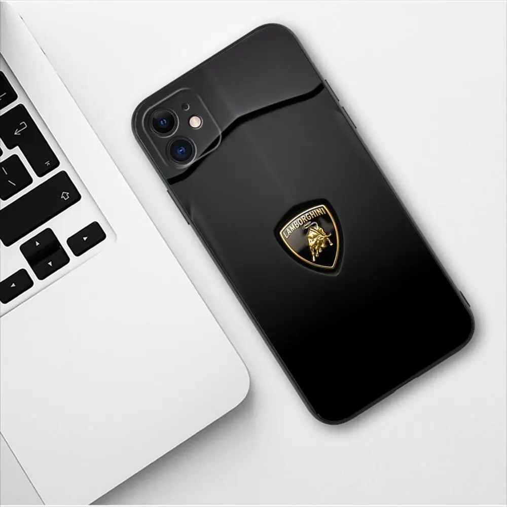 L-Lamborghini Logo Luxury Design New Phone Case For Apple IPhone 13 12 11 14 Pro Max Mini XR X XS Max 15 7 8 Plus SE 2020 Cover. 