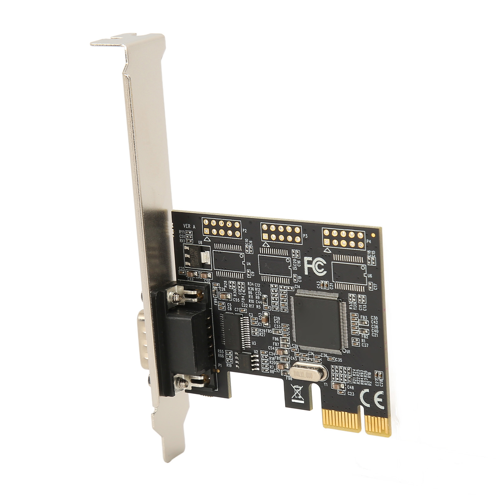 PCI Express To RS232 Adapter Single Port 250Kbps Transfer PCB PCIe X1 RS232 Serial Adapter Card for Industrial PC. 