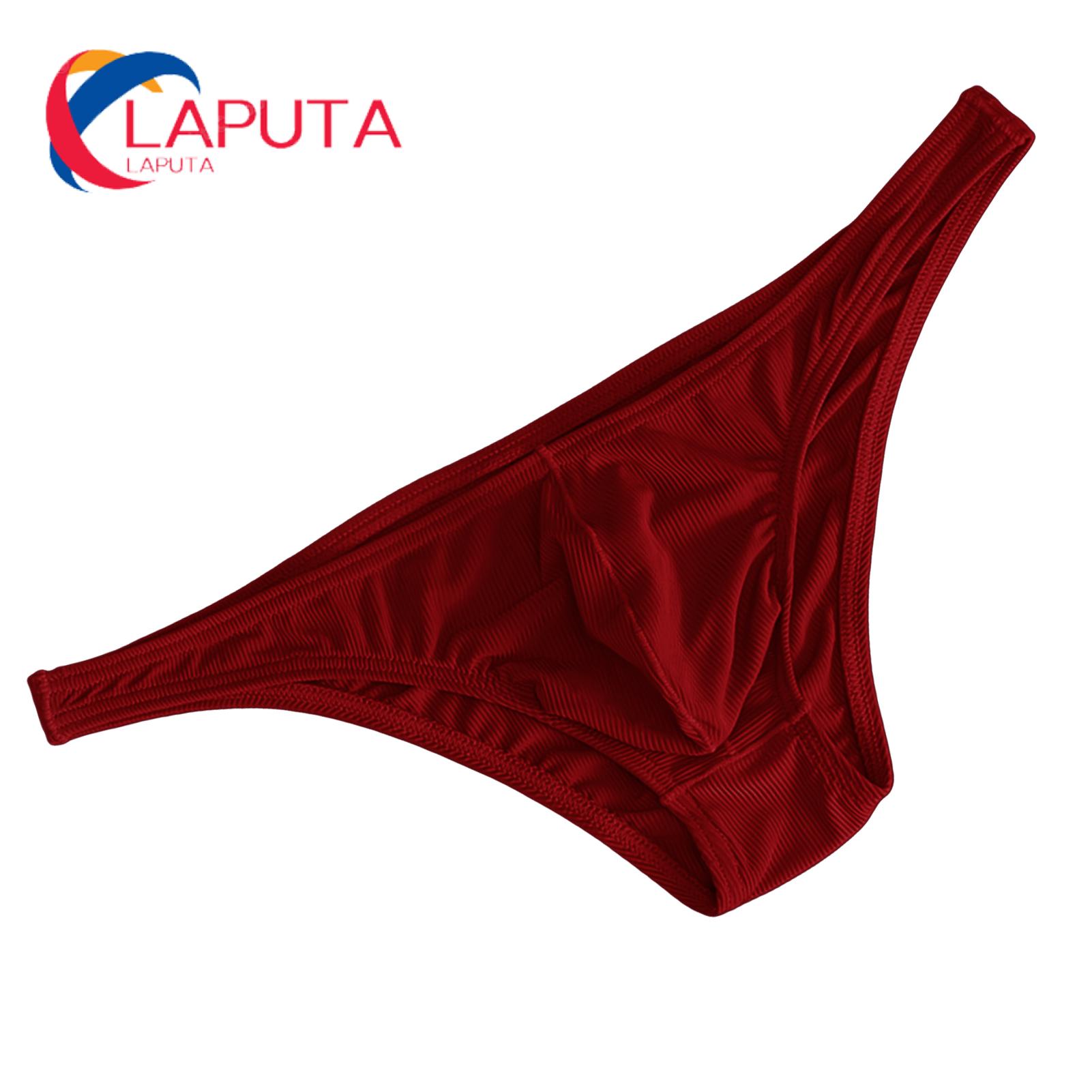 Men G-strings Solid Color Elastic Waist G-string Panties Briefs. 