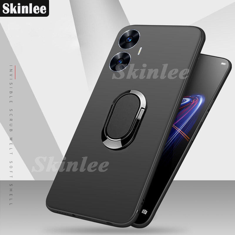 Phone Case Realme C55 Back Cover Stand Cover Bracket Finger Ring Casing for Realme C55 Cover Cases
