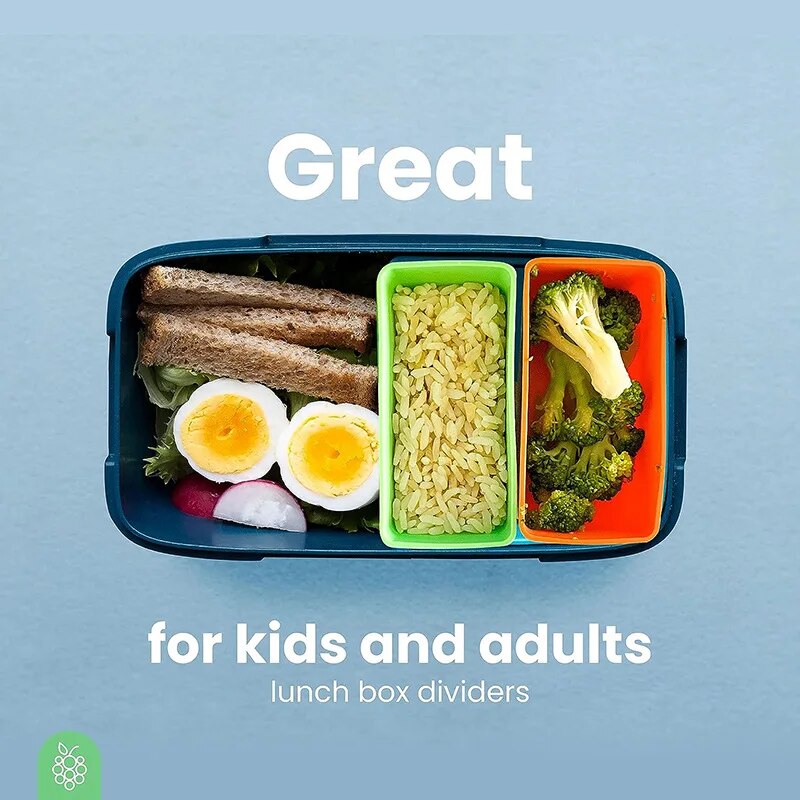 【NEW】 Silicone Lunch Box Microwaveable Household Square Salad Dressing Compartment Artifact Lunch Box For Kids. 