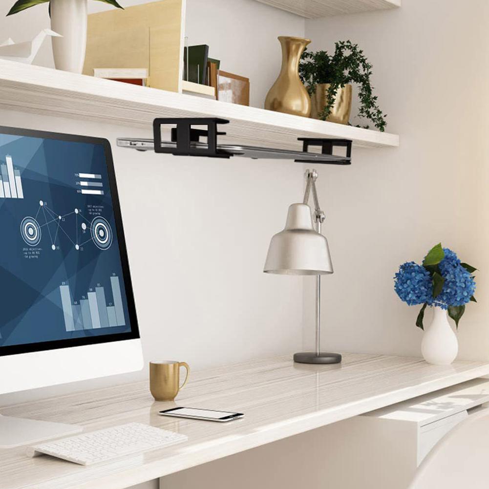 Lap Mount Under Desk Dap Holder Lap Storage Holder Mount With Screw Under Table Notebook Organizer Support Stand. 