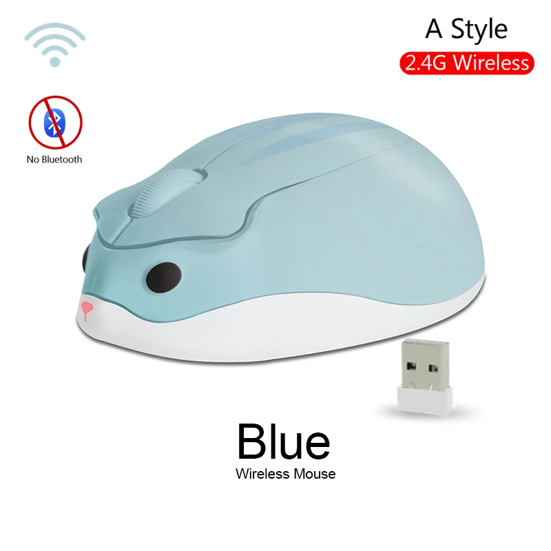 Bluetooth/2.4G Wireless Cute Mouse Hamster Cartoon Computer Mice USB Mute Mause Ergonomic Mini Optical Mice For PC Laptop Tablet. 