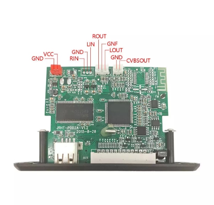 MP5 Player Audio HD Video Player Module With IR Remote Control Support MP4 MP3 FM USB TF Card Remote Control 5V Video Card Equivalent MP3 FM Module. 