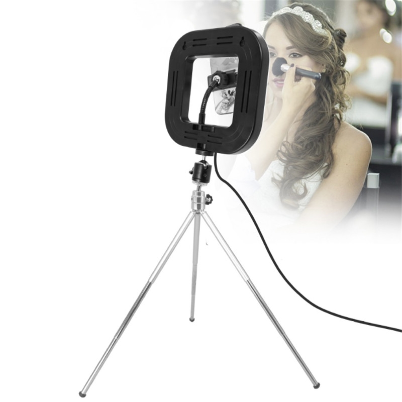 XWJ-D21C Dimmable LED Square Light With Tripod Net Red Live Fill Light Phone Holder. 