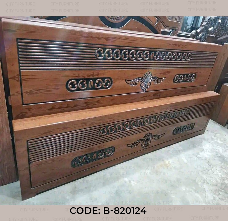 B-820124 Single 4/7 feet Malaysian MDF wood Bed