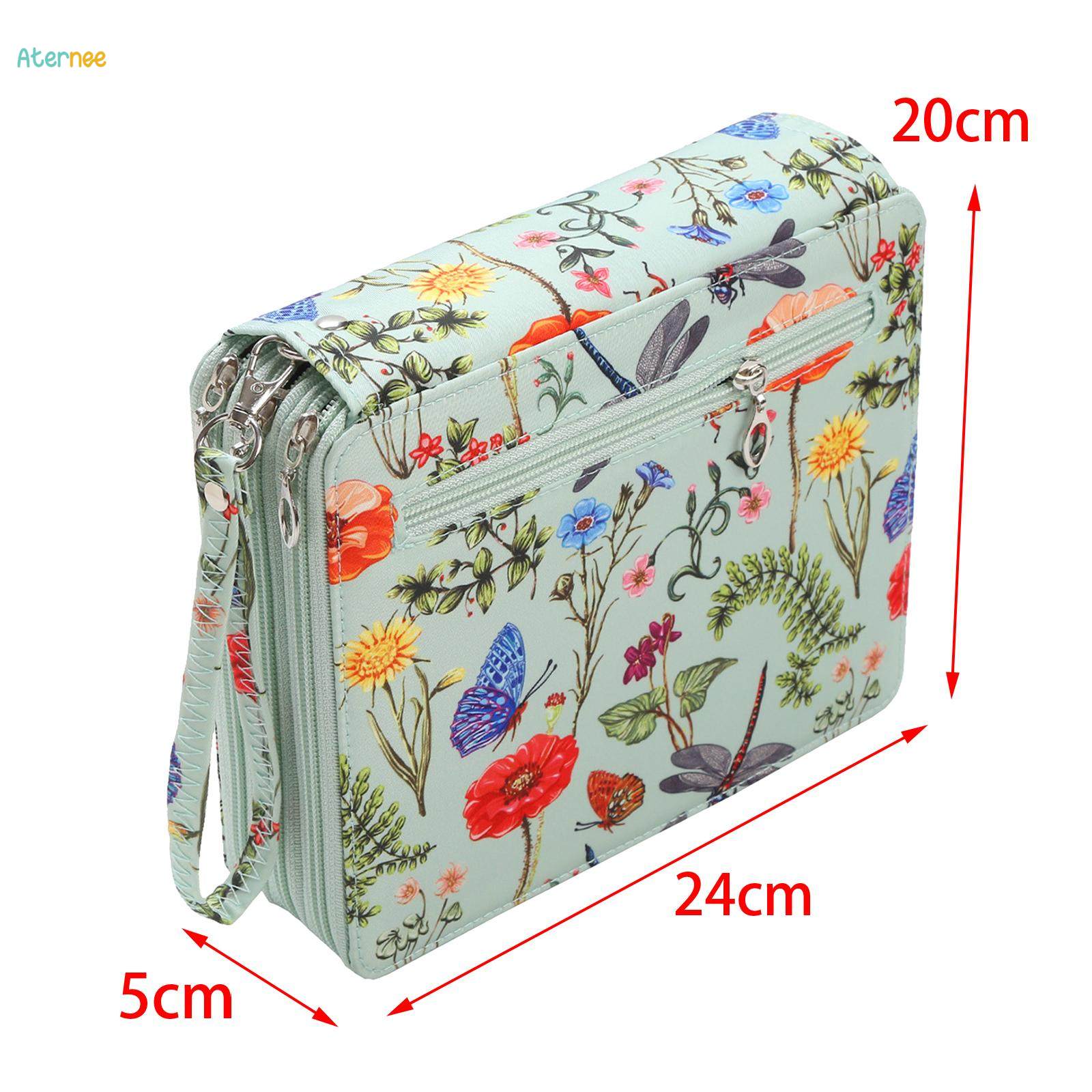 Watercolor Bag 120 Slot 3 Layer Pouch Multiunctional Large Capacity Portable Colored Pencil Case for. 