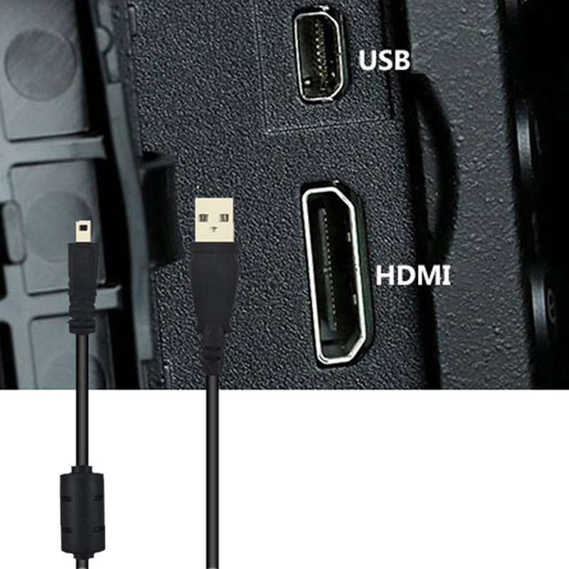 USB Data Cable Camera Data Pictures Video Sync Transfer Cables 8pin 150cm for Nikon Olympus Pentax Sanyo Fengshi