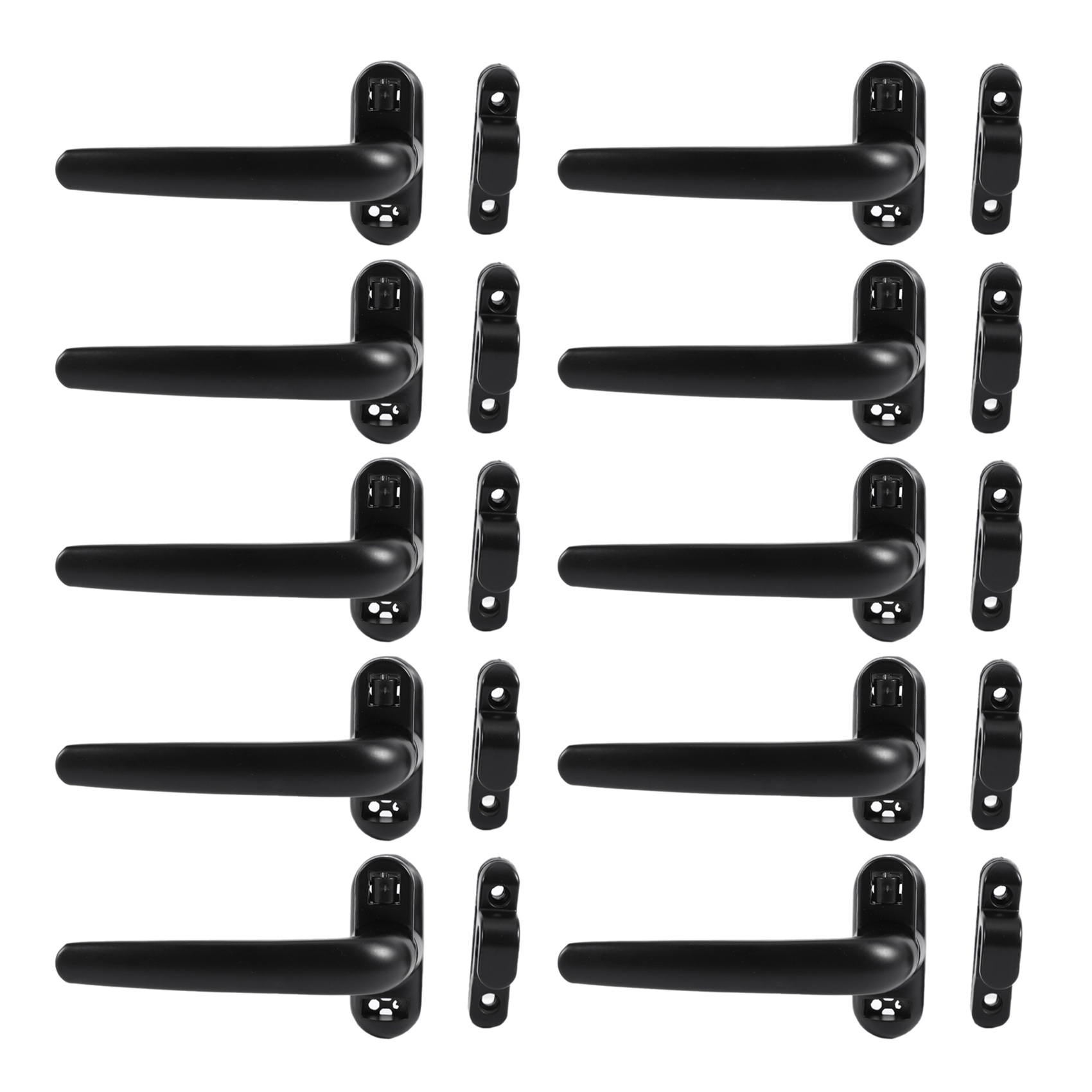 10X Door and Window Handle Lock Casement Window Lock Wheel Handle Black