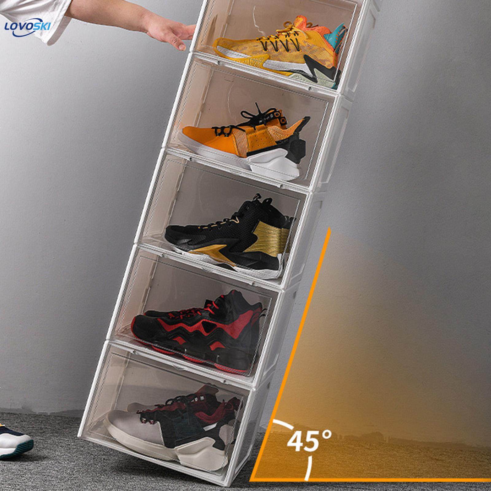 Shoe Box Holders Drawers Side Open Collection Storage Shoe Box Shoes Case for Action Transparent. 