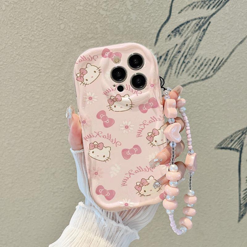 Sanrio Hello Kitty Chain Case For Realme C65 C51 C53 C61 C63 C55 C35 C33 C30 C21Y C25Y C20 C11 C15 12 9 Plus 10 8 7 6 Pro 5 7i
