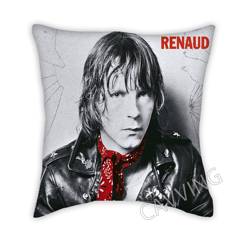 Renaud Séchan 3D Print Polyester Decorative Pillowcases Throw Pillow Cover Square Zipper Pillow Cases Gift Pillowcases F01. 