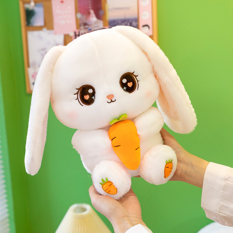 Long Ear Rabbit Plush Toy Stuffed Soft Animal Doll Cute Carrot Pillow Doll