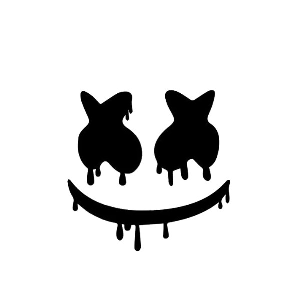 Marshmello DJ bike Sticker Bike Decal Sticker - Marshmello Decal Laptop Truck Motorcycle Auto Decoration PVC Bike Decal Sticker - Marshmello ( Waterproof & Premium quality)