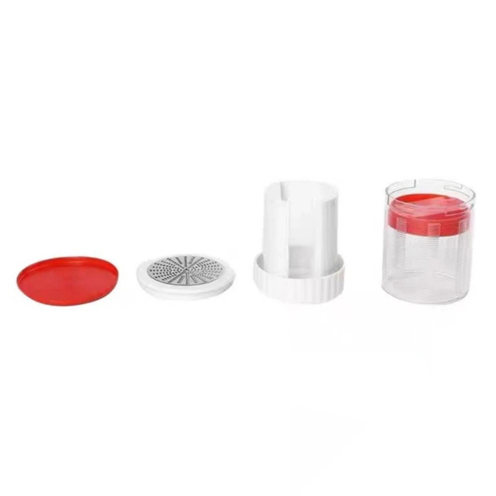 Handheld Butter Mill Butter Gadgets Detachable Cylindrical Cheese Grater Red and White Butter Shredder Cheese Cutter Toast. 