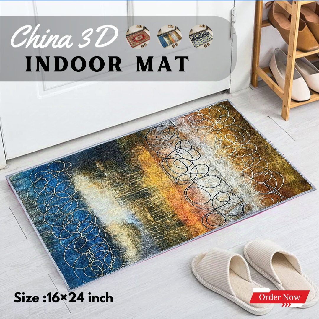 China 3D Door Mat Paposh Doormat Water Absorbent Floor mat 16 * 24 inch anti slip mat Red , Blue , Black , White Indoor mat Room mat Rugs carpet. 